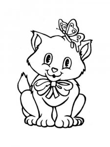 Cute Cat coloring page 30 - Free printable