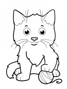 Cute Cat coloring page 5 - Free printable