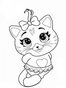 Cute Cat coloring page 8 - Free printable