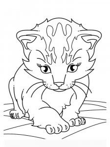 Cute Cat coloring page 9 - Free printable