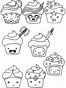 Cute food coloring page 47 - Free printable