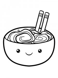 Cute food coloring page 38 - Free printable