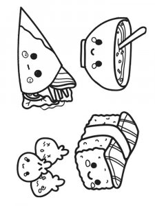 Cute food coloring page 24 - Free printable