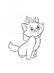 Marie Cat coloring page 1 - Free printable