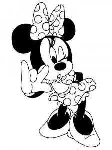 Minnie Mouse coloring page 8 - Free printable