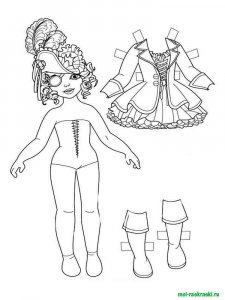 Doll coloring page 11 - Free printable