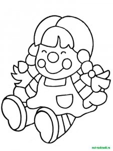 Doll coloring page 12 - Free printable
