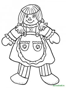 Doll coloring page 5 - Free printable