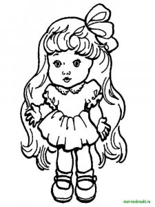 Doll coloring page 6 - Free printable