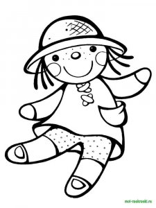 Doll coloring page 7 - Free printable