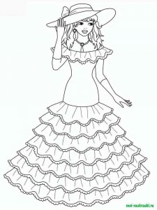 Doll coloring page 8 - Free printable