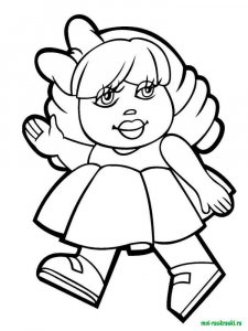 Doll coloring page 9 - Free printable