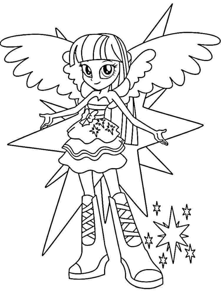 Equestria Girls Coloring Pages Download Print Pony 17 Zombie Princess