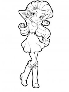 Rarity coquette coloring page Equestria girls