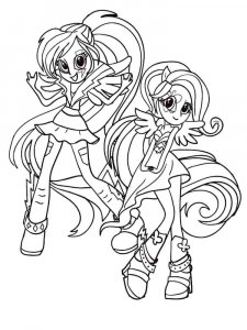 Coloring beauty Fluttershy and Rainbow Dash