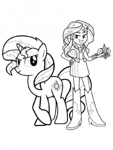 Coloring page Sunset Shimmer Equestria Girls
