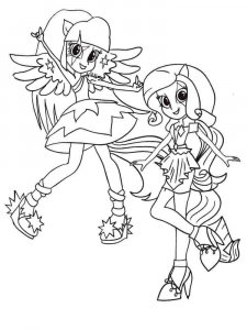 Twilight Sparkle and Rarity Coloring Equestria Girls