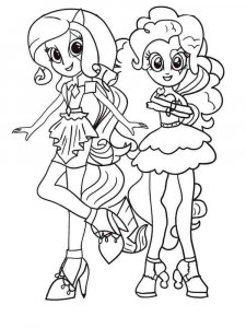Rarity Coloring with Equestria Girls friend