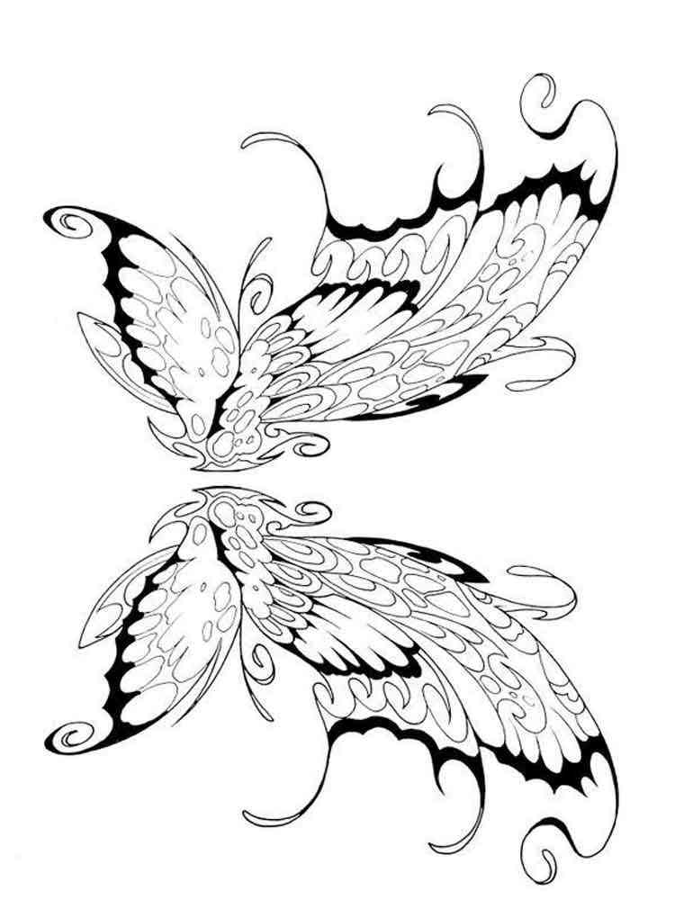 fairys with wings coloring pages - photo #8