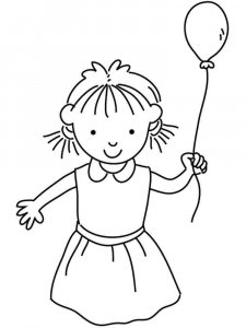 Happy Girl coloring page 12 - Free printable