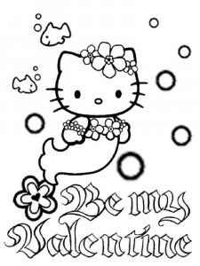 Hello Kitty Mermaid coloring page 1 - Free printable