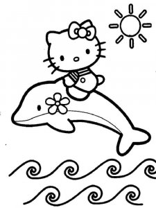 Hello Kitty Mermaid coloring page 3 - Free printable