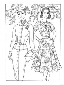 Historical Fashion coloring page 17 - Free printable