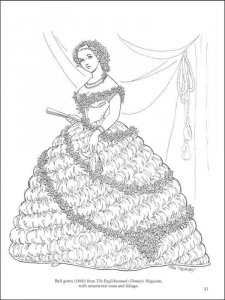 Historical Fashion coloring page 7 - Free printable