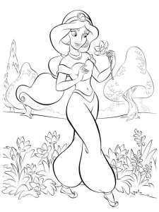 Jasmine coloring page 4 - Free printable
