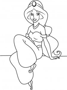 Jasmine coloring page 8 - Free printable
