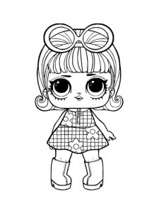 Coloring page Shy doll