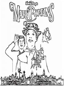 Mary Poppins coloring page 1 - Free printable