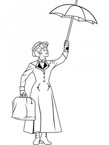 Mary Poppins coloring page 2 - Free printable