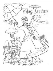 Mary Poppins coloring page 3 - Free printable