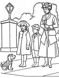 Mary Poppins coloring page 6 - Free printable