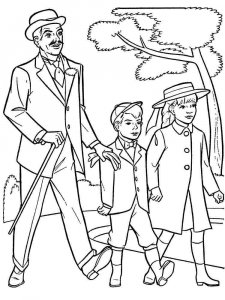 Mary Poppins coloring page 7 - Free printable
