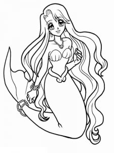 Mermaid coloring page 39 - Free printable