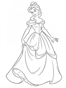 Princess Belle coloring page 40 - Free printable