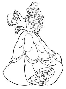 Princess Belle coloring page 51 - Free printable