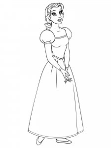 Princess Belle coloring page 53 - Free printable