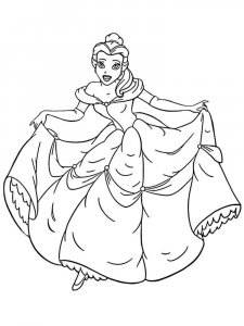 Princess Belle coloring page 56 - Free printable