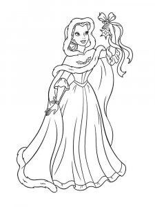 Princess Belle coloring page 43 - Free printable