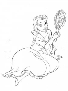 Princess Belle coloring page 45 - Free printable