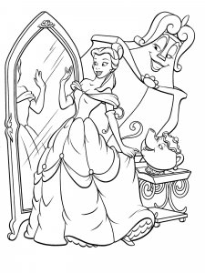 Princess Belle coloring page 46 - Free printable