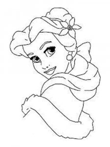 Princess Belle coloring page 1 - Free printable
