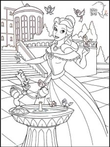 Princess Belle coloring page 10 - Free printable