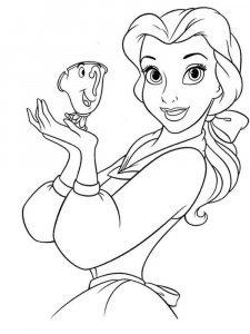 Princess Belle coloring page 14 - Free printable