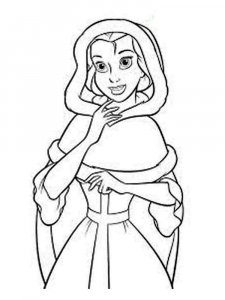 Princess Belle coloring page 2 - Free printable