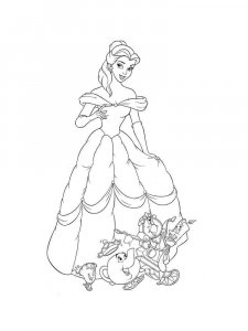 Princess Belle coloring page 29 - Free printable