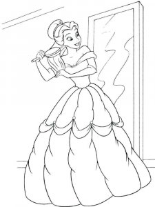 Princess Belle coloring page 30 - Free printable